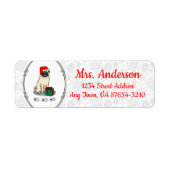 Mops der Weihnachtszeit (helle Weihnachtsmannmütze (Vorne)