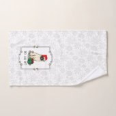 Mops der Weihnachtszeit (helle Weihnachtsmannmütze Badhandtuch Set (Handtuch)