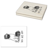 Mops der Weihnachtszeit (helle Weihnachtsmannmütze Gummistempel (Stempel)