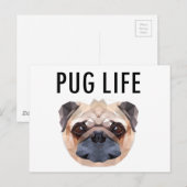 Mops Design Hund einzigartig Postkarte (Vorne/Hinten)