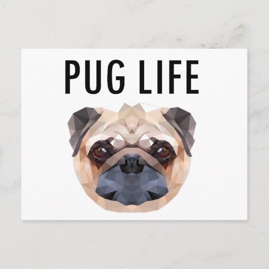 Mops Design Hund einzigartig Postkarte (Vorderseite)