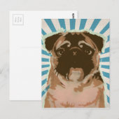 MOPS Design Postkarte (Vorne/Hinten)