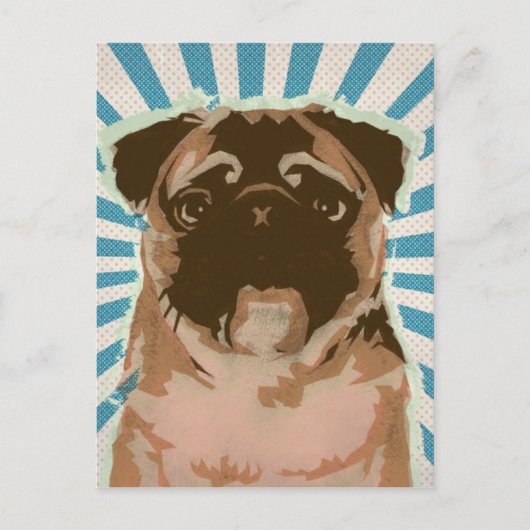 MOPS Design Postkarte (Vorderseite)