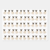 Mops, die Papier als Flachblatt Set von 3 (Vorderseite 2)