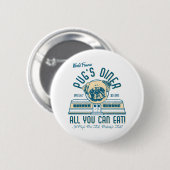 Mops Diner 50er Retro Vintage Tasten Button (Vorne & Hinten)