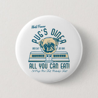 Mops Diner 50er Retro Vintage Tasten Button