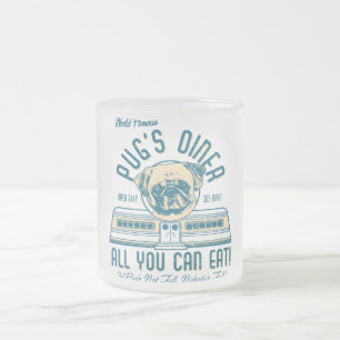 Mops Diner 50er Vintag Retro Tasse (fawn)