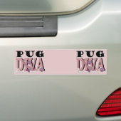 Mops DIVA Autoaufkleber (Auf Auto)