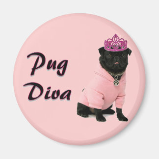 Mops Diva Magnet