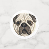 Mops Dog 3D Inspiriert Konfetti (Klein Vorderseite)