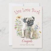 Mops Dog Adoption, Gotcha Tag Karte (Vorderseite)
