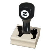 Mops-Dog-Adresse Briefmarke Gummistempel (Stempel)