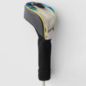 Mops Dog am Beach Golf Head Cover Headcover (angewinkelt)