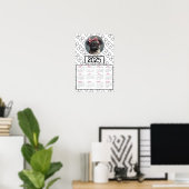 Mops Dog and Bones - Kalender 2025 Poster (Heimbüro)