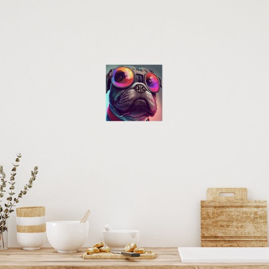 Mops Dog Art Poster (Küche)