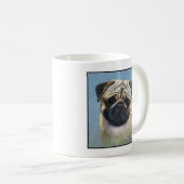 Mops Dog Art von Glenda S. Harlan Kaffeetasse (VorderseiteRechts)