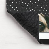 Mops Dog auf Polka Dots Mousepad (Ecke)
