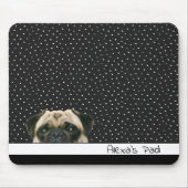 Mops Dog auf Polka Dots Mousepad (Vorne)