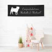 Mops Dog Baby Duwer Thema Welpe Geschlecht Neutral Banner (Insitu)