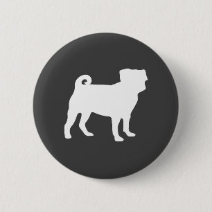 Mops Dog Baby Duwer Thema Welpe Geschlecht Neutral Button