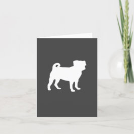 Mops Dog Baby Duwer Thema Welpe Geschlecht Neutral Dankeskarte