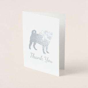 Mops Dog Baby Duwer Thema Welpe Geschlecht Neutral Folienkarte