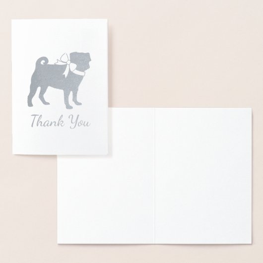 Mops Dog Baby Duwer Thema Welpe Geschlecht Neutral Folienkarte (Anzeige)