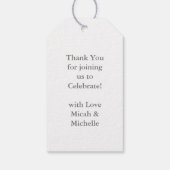 Mops Dog Baby Duwer Thema Welpe Geschlecht Neutral Geschenkanhänger (Rückseite)