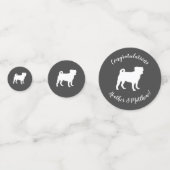 Mops Dog Baby Duwer Thema Welpe Geschlecht Neutral Konfetti (Rückseiten)