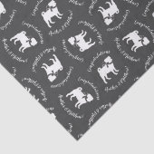 Mops Dog Baby Duwer Thema Welpe Geschlecht Neutral Seidenpapier (Detail)