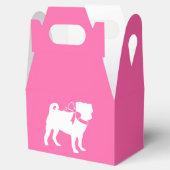 Mops Dog Babydusche Mädchen Pink mit Bow Geschenkschachtel (Geöffnet)