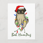 Mops Dog Bah Humpug Weihnachten (Vorderseite)
