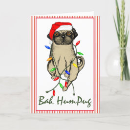 Mops Dog Bah Humpug Weihnachten