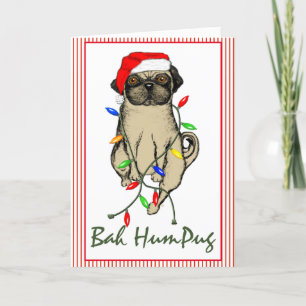 Mops Dog Bah Humpug Weihnachten