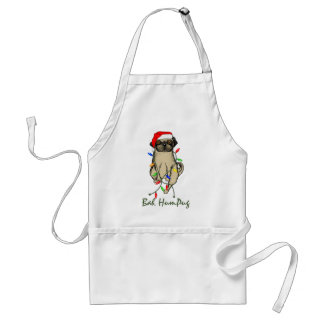 Mops Dog Bah Humpug Weihnachten Schürze
