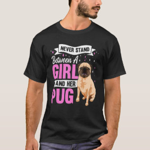 Mops Dog Bekleidung für Mops Eignermädchen T-Shirt