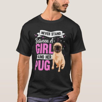 Mops Dog Bekleidung für Mops Eignermädchen T-Shirt