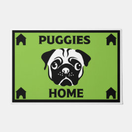 Mops Dog Besitzer Zuhause Doormat Fußmatte
