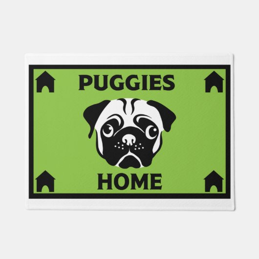 Mops Dog Besitzer Zuhause Doormat Fußmatte (Vorderseite)