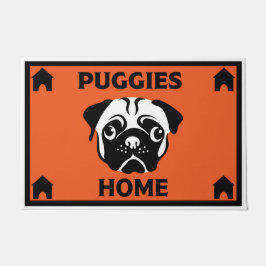 Mops Dog Besitzer Zuhause Doormat Fußmatte