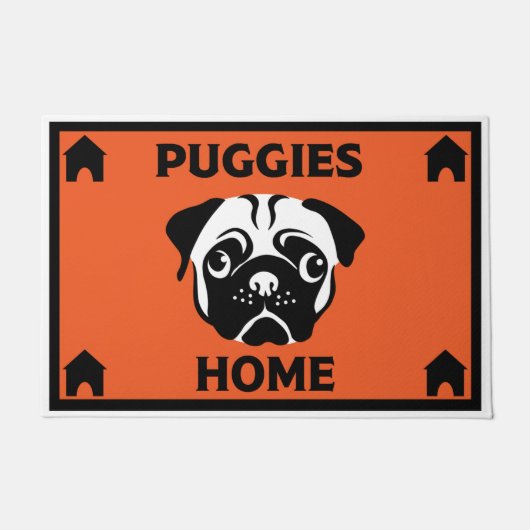 Mops Dog Besitzer Zuhause Doormat Fußmatte (Vorderseite)