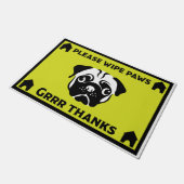 Mops Dog Besitzer Zuhause Doormat Fußmatte (Schrägansicht)