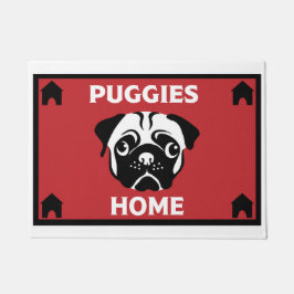 Mops Dog Besitzer Zuhause Doormat Fußmatte