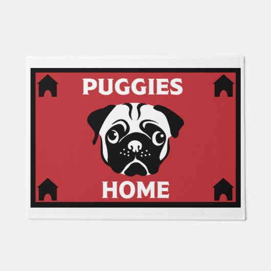 Mops Dog Besitzer Zuhause Doormat Fußmatte (Vorderseite)