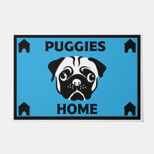 Mops Dog Besitzer Zuhause Doormat Fußmatte (Vorderseite)