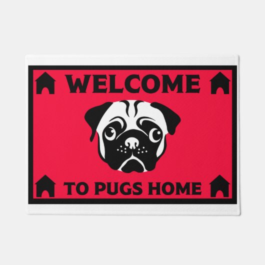 Mops Dog Besitzer Zuhause Doormat Fußmatte (Vorderseite)