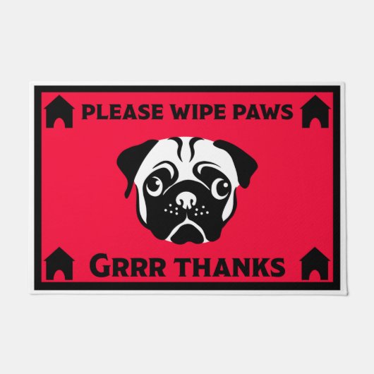 Mops Dog Besitzer Zuhause Doormat Fußmatte (Vorderseite)