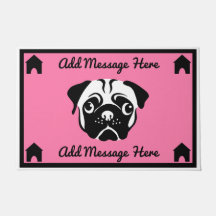 Mops Dog Besitzer Zuhause Doormat