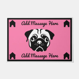 Mops Dog Besitzer Zuhause Doormat Fußmatte