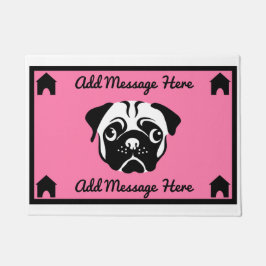 Mops Dog Besitzer Zuhause Doormat Fußmatte